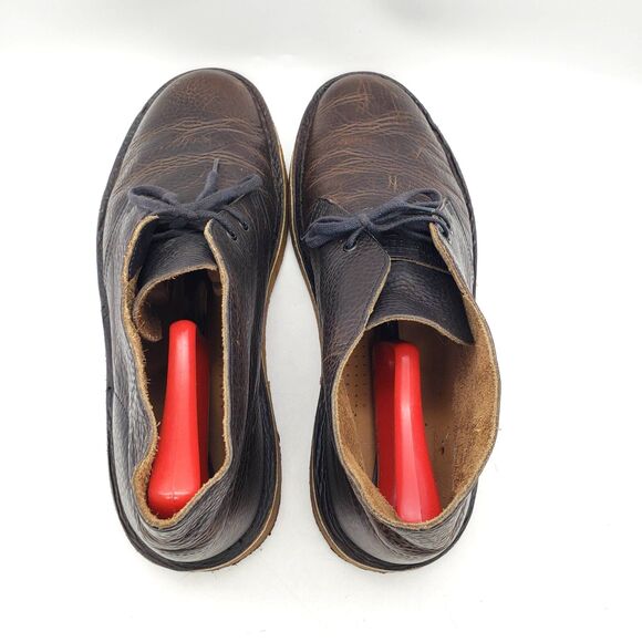 CLARKS Desert Chukka Boots Mens Size 10.5 M Bushacre Pebbled Brown Leather 21621 - Picture 6 of 9